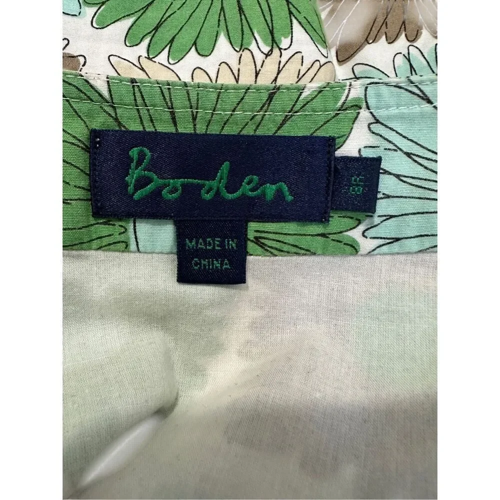 Boden women’s tan brown blue & green floral pattern skirt size 8R. #34-1949 - Picture 2 of 6